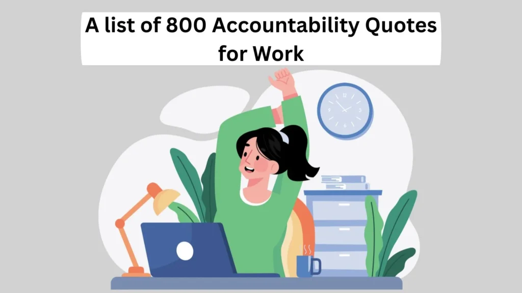 Accountability Quotes for Work