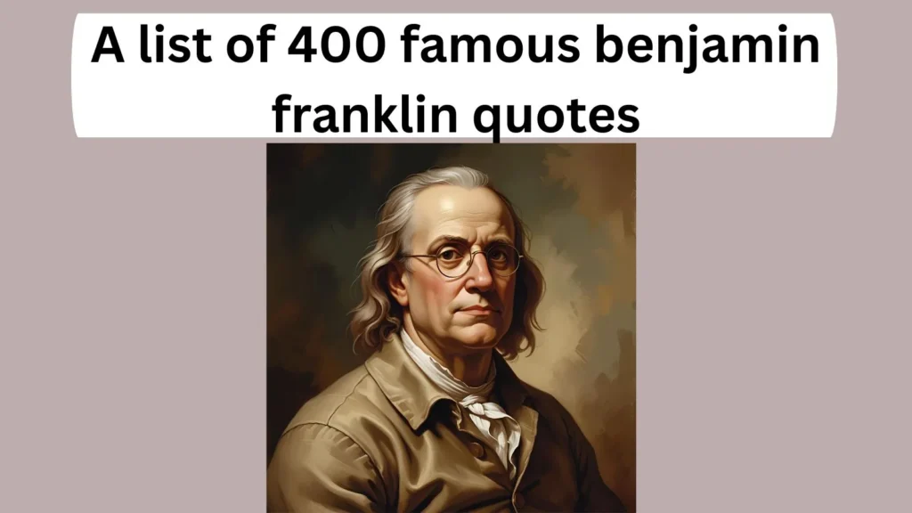 famous benjamin franklin quotes