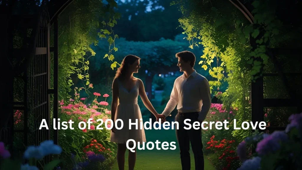Hidden Deep Secret Love Quotes