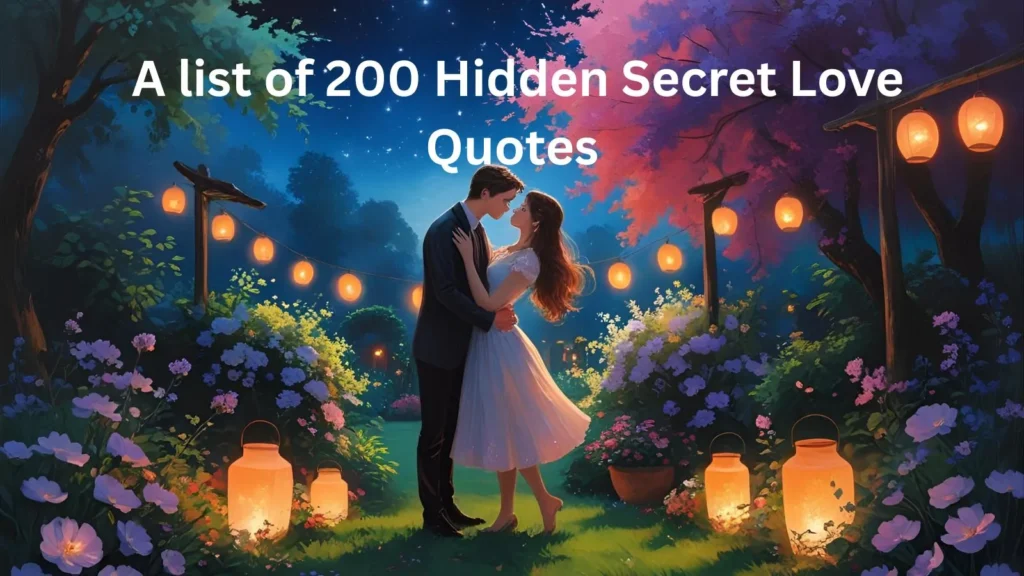 Hidden Secret Love Quotes
