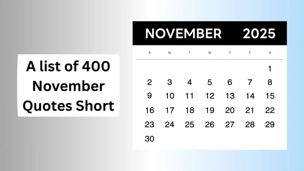 November Quotes Short