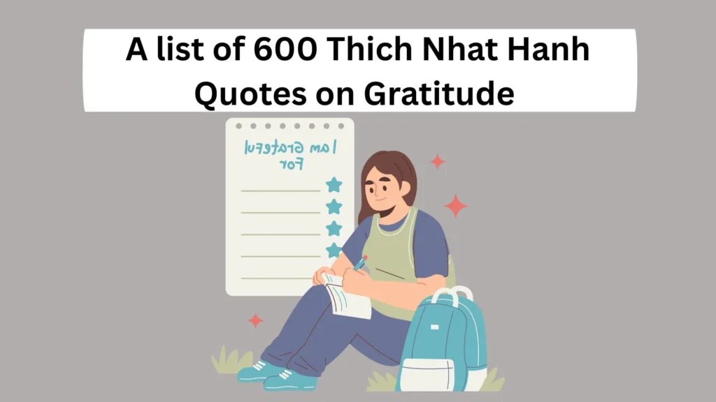 Thich Nhat Hanh Quotes on Gratitude