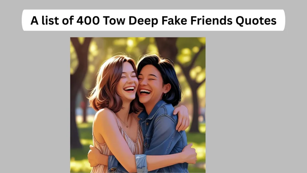 Tow Deep Fake Friends Quotes